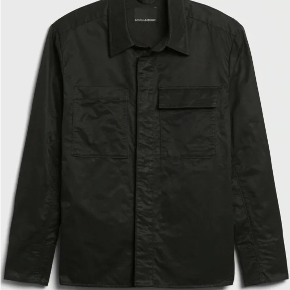 Banana Republic Black Lightweight Shirt Jacket
